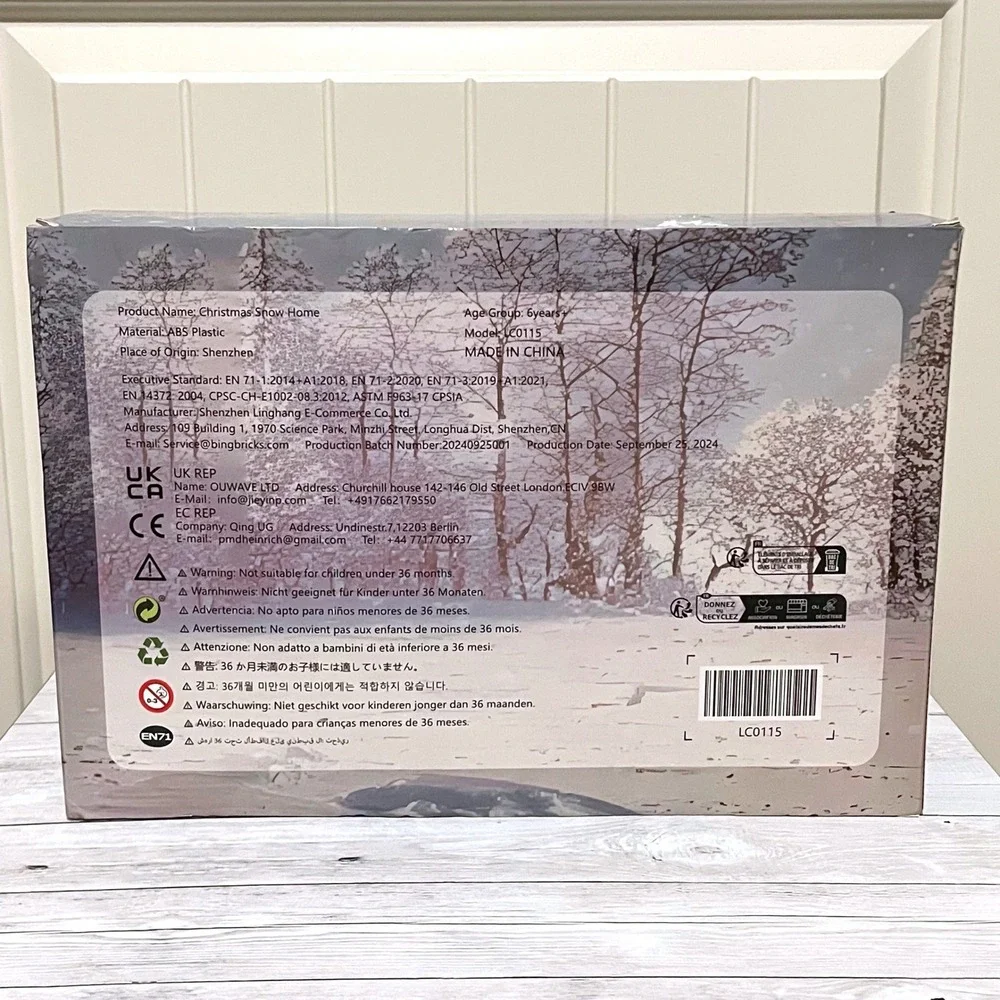 Christmas Story Snow Home Building Block Set Holiday Cabin New in Sealed Box